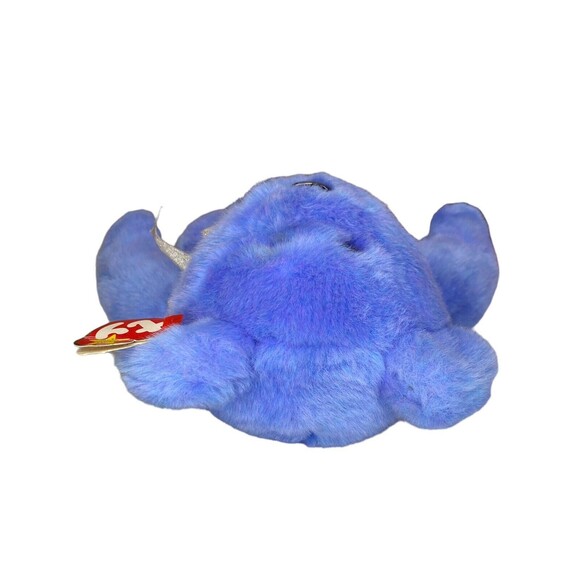 Ty Beanie Buddies "Clubby IV" Blue Teddy Bear Plush Official Club Large 14" - Picture 10 of 15